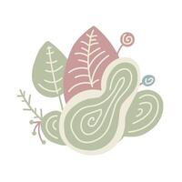 Soft whimsical abstract design element. vector