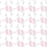 Seamless pattern in minimalist style. Organic elements vector