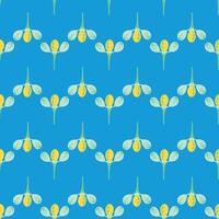 Seamless background with floral elements. Elegant minimal-style floral pattern vector