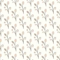Seamless background with organic soft elements. Elegant minimal-style floral pattern perfect for contemporary designs. vector