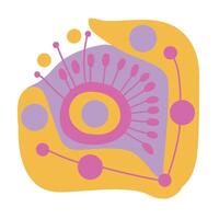 Abstract colorful hand-drawn whimsical design element. vector