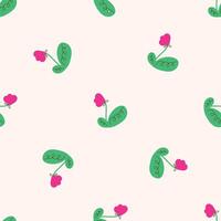 Seamless background with floral elements. Elegant minimal-style fpatter vector