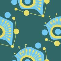 Seamless pattern in minimalist style. Abstract doodles vector