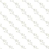 Seamless background with organic gentle elements. Elegant minimal-style floral pattern perfect for contemporary designs. vector