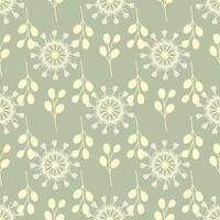 Seamless background with herbal elements. Elegant minimal-style floral pattern perfect for contemporary designs. vector