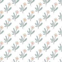 Seamless pattern with herbal elements. Floral soft background for surface design. vector