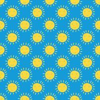 Seamless pattern in minimalist style. Sun motifs. vector