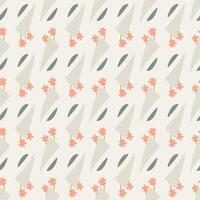 Seamless pattern with herbal elements. Floral pale soft background for surface design. vector
