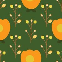 Seamless pattern with bright herbal elements. Floral background for surface design. vector