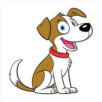Cartoon dog art design template vector