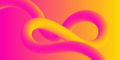 Abstract Pink Yellow Gradient Curves, Swirls, Flowing Shapes, Dynamic Design vector