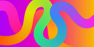 Vibrant Rainbow Swirls Abstract Colorful Wave Background Design vector