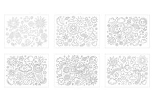Abstract Sketch Set Hand-Drawn Arrows, Spiral Lines, and Grunge Brushes vector