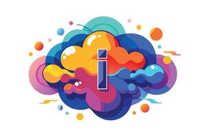 A Vibrant Abstract Cloud with Informative I Design vector