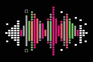 Vibrant Audio Visualisation Design Created in Adobe Illustrator vector