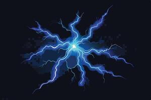 Powerful Abstract Lightning Bolt Design for Technology Backgrounds vector