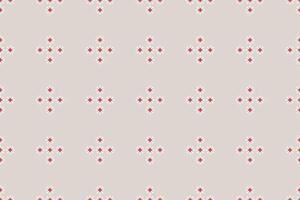 Ethnic pattern motif brown cream background pixel art. vector