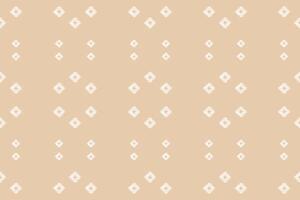 Decor of ethnic pattern brown cream color background ikat oriental abstract design art. vector