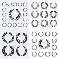 Create a high quality illustration of a black laurel wreath set on a white background vector
