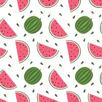 Fun Watermelon Pattern Designs. Trendy Flat Design Graphics. vector