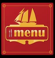 sail ship menu vector