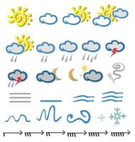 meteorology icons element on white background vector