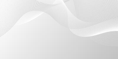 Minimal smooth elegant grey background with wavy design. vector