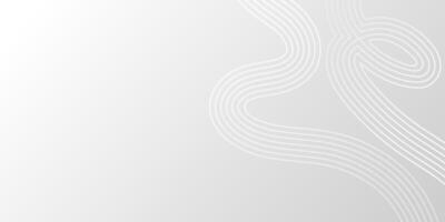Grey gradient background with line waves. Minimal smooth elegant grey backdrop. Abstract motion wavy lines, dynamic design for banner, ads, poster, cover, social media. vector