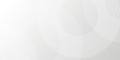 Grey gradient background with line circles. Minimal smooth elegant grey backdrop. Abstract motion circles, dynamic design for banner, ads, poster, cover, social media. vector