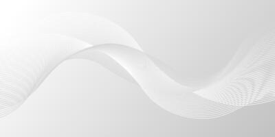 Abstract waves smooth background. Grey background with motion waves vector