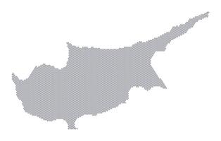 Stylized map of the Cyprus made from honeycomb vector