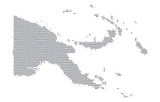 Stylized map of the Papua New Guinea made from honeycomb vector