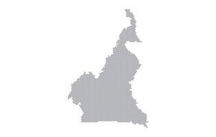 Stylized map of the Cameroon made from honeycomb vector