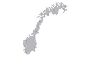 Stylized map of the Norway made from honeycomb vector
