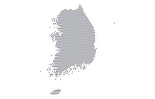 Stylized map of the South Korea made from honeycomb vector