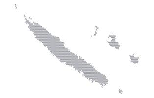 Stylized map of the New Caledonia made from honeycomb vector
