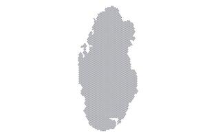 Stylized map of the Qatar made from honeycomb vector