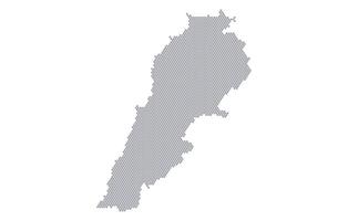 Stylized map of the Lebanon made from honeycomb vector