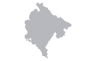 Stylized map of the Montenegro made from honeycomb vector