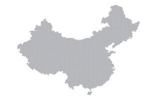 Stylized map of the China made from honeycomb vector