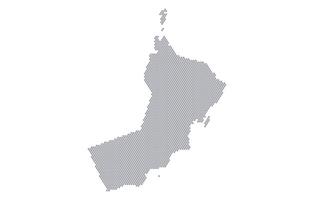 Stylized map of the Oman made from honeycomb vector