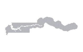 Stylized map of the Gambia made from honeycomb vector