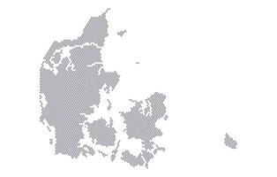 Stylized map of the Denmark made from honeycomb vector
