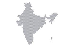 Stylized map of the India made from honeycomb vector
