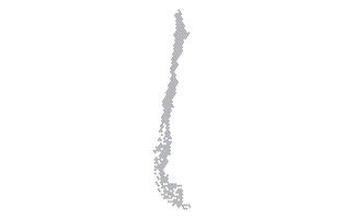 Stylized map of the Chile made from honeycomb vector