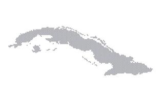 Stylized map of the Cuba made from honeycomb vector