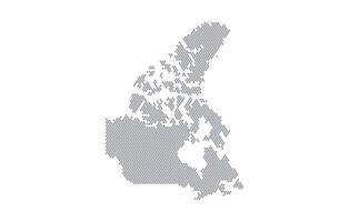 Stylized map of the Canada made from honeycomb vector