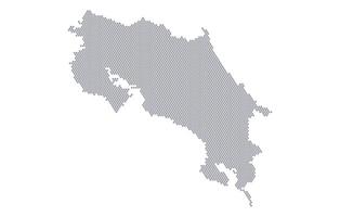 Stylized map of the Costa Rica made from honeycomb vector