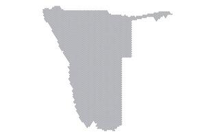 Stylized map of the Namibia made from honeycomb vector