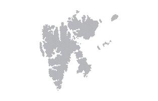 Stylized map of the Svalbard made from honeycomb vector